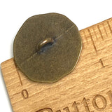 BULK DEAL, 50 Brass/Brown Metal Simple Tree Buttons, Shank Back 7/8"  #FJ-204