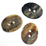 Re-Stocked, Oval Moonrise 11/16" Mother of Pearl Iridescent Button, 18mm Pack of 9 #KB-901