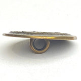 BULK DEAL, 50 Brass/Brown Metal Simple Tree Buttons, Shank Back 7/8"  #FJ-204