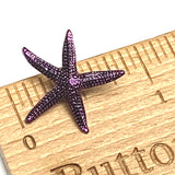 Starfish Button, Purple Metal Star Fish with Shank Back, by Susan Clarke   3/4"  # SC-633C