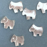 SALE Tiny Dog, Vintage Pearly White 1/2" Button  #764