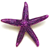 Starfish Button, Purple Metal Star Fish with Shank Back, by Susan Clarke   3/4"  # SC-633C
