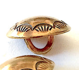 Tiny Morning Star Shiny Brass 1/2"Concho Button, Large Shank  USA  # WN22B-L
