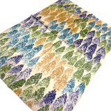 Set of Three Pieces, Snowstorm on Pale Gold Satin/Crepe Vintage Kimono Silk from Japan, 14" x 18" , 6" x 42" #4680