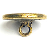 Crane Button, 5/8" Antique Repro Marsh Bird, Brass with Shank Back by Susan Clarke, #AR-407B