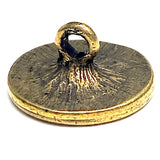 Crane Button, 5/8" Antique Repro Marsh Bird, Brass with Shank Back by Susan Clarke, #AR-407B