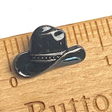 Running Low, Black Western Cowboy/Cowgirl Hat Metal Button, 3/4" by Susan Clarke