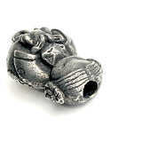 Kokeshi Doll Pewter Bead from Green Girl Studios 13/16" 20mm