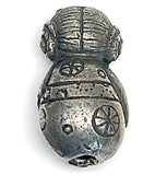 Kokeshi Doll Pewter Bead from Green Girl Studios 13/16" 20mm