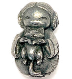 Kokeshi Doll Pewter Bead from Green Girl Studios 13/16" 20mm