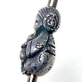 Kokeshi Doll Pewter Bead from Green Girl Studios 13/16" 20mm