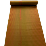 Gold/Red Stripe Satin Raincoat Silk, Vintage Kimono Yarn-Dye from Nishijin Japan By the Yard #564