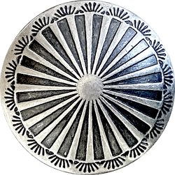 SALE, Southwest Agave Flower 1" Nickel Silver Shank Back Button   #SW-216