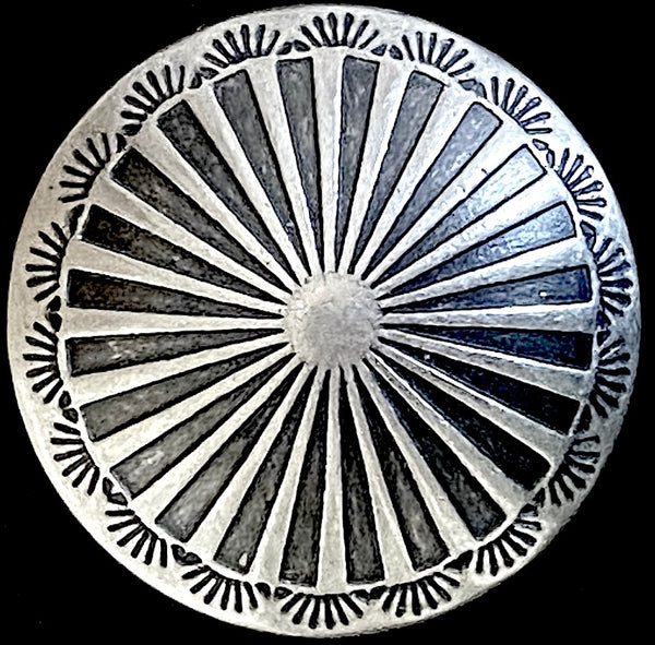Deeper Sale, Southwest Agave Flower 1" Nickel Silver Shank Back Button   #SW-216