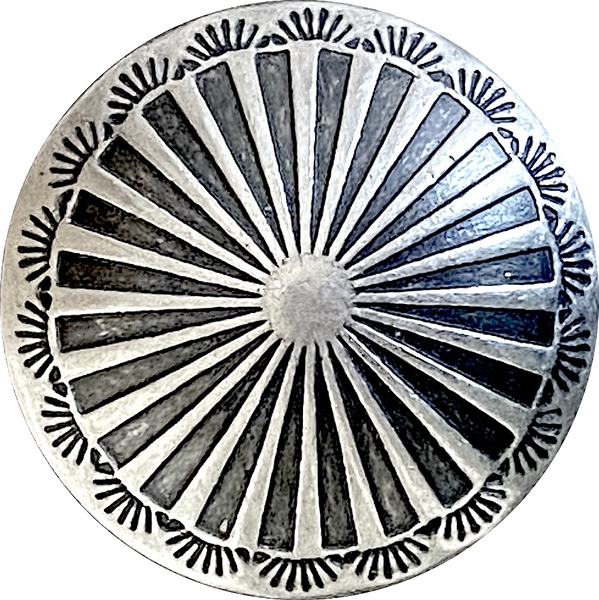 SALE, Southwest Agave Flower 1" Nickel Silver Shank Back Button   #SW-216
