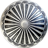 SALE, Southwest Agave Flower 1" Nickel Silver Shank Back Button   #SW-216