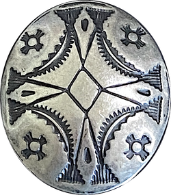 Four Rivers Oval Shank Back Concho Button 1-3/8"x 1-1/8"   #SW-233
