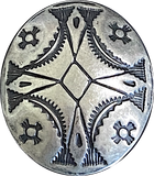 Four Rivers Oval Shank Back Concho Button 1-3/8"x 1-1/8"   #SW-233