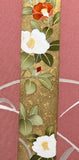 Dusty Rose Flower Portraits, Full 12.5 Yard BOLT, Tango Chirimen Vintage Tsukesage Kimono Silk from Japan  #566