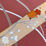 Dusty Rose Flower Portraits, Full 12.5 Yard BOLT, Tango Chirimen Vintage Tsukesage Kimono Silk from Japan  #566