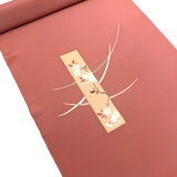 Dusty Rose Flower Portraits, Full 12.5 Yard BOLT, Tango Chirimen Vintage Tsukesage Kimono Silk from Japan  #566