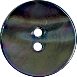Re-Stocked, Selkie Moonshine Charcoal Iridescent Rainbow Abalone 2-Hole 5/8" 15mm Button, Pack of 14  #KB-948