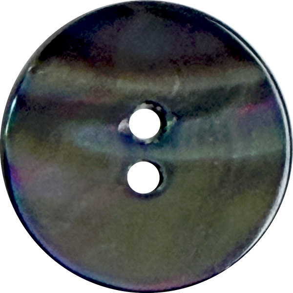 Re-Stocked, Selkie Moonshine Charcoal Iridescent Rainbow Abalone 2-Hole 5/8" 15mm Button, Pack of 14  #KB-948