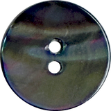 Re-Stocked, Selkie Moonshine Charcoal Iridescent Rainbow Abalone 2-Hole 5/8" 15mm Button, Pack of 14  #KB-948