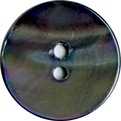 Selkie Moonshine Charcoal Rainbow Abalone 2-Hole 5/8" 15mm Button, Pack of 14  #KB-948