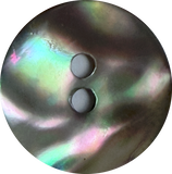 Re-Stocked, Selkie Moonshine Charcoal Iridescent Rainbow Abalone 2-Hole 5/8" 15mm Button, Pack of 14  #KB-948
