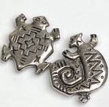 Turtle and Lizard, Vintage Southwest Button Covers, 1-1/2", Nony NY, 1990's #MV-54