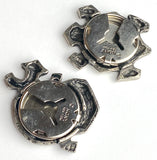 Turtle and Lizard, Vintage Southwest Button Covers, 1-1/2", Nony NY, 1990's #MV-54