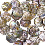 THREE High Drama Glitter Texture Rainbow Abalone 1" Two-Hole Button 25mm, Pack of 3 #KB-923-3