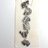 Vintage Southwest SET of SIX ANIMALS Button Covers on Original Card, Nony NY, 1990's #MV-58
