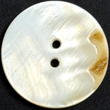 Butterscotch + White River Shell 1" Pearl Round 2-Hole Buttons, 25mm, PACK OF 4  #LP-148-4