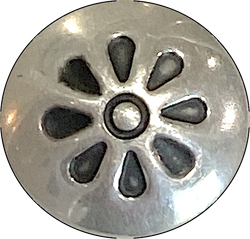 Tiny STERLING Silver 1/2" Meadow Daisy Shank Back Button SW-400