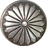 Mesa Sunflower STERLING Tiny 1/2" Concho Button 13mm Shank Back, #SW-401