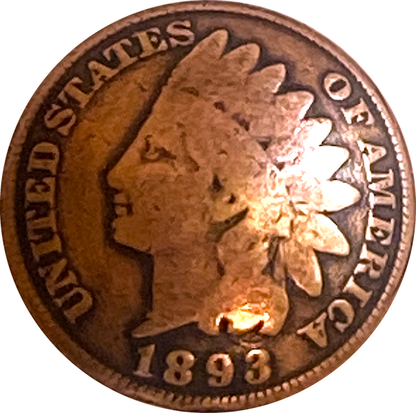 New Markdown, Rustic Old Authentic Copper Indian Head Penny Button Circa 1887-1908, 3/4", LARGE Shanks,  #RV-1