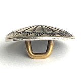 STERLING Small Southwest Sunflower Button 1/2" Shank Back, #SW-405
