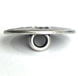 Re-Stocked, Thunderbird Button, Silver and Black Metal, 3/4" Shank Back #SWC-1