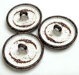 Re-Stocked, Tree of Life Rust/White 1" Old-Looking Metal Button with Shank Back #SWC-29