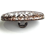 Re-Stocked, Tree of Life Rust/White 1" Old-Looking Metal Button with Shank Back #SWC-29