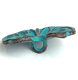 Re-Stocked, Lotus Leaf Blue/Copper Metal Shank Back Button 1"   #SWC-28
