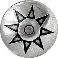 STERLING Silver Star Burst 1/2" Southwest Shank Back Button, #SW-406