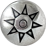 STERLING Silver Star Burst 1/2" Southwest Shank Back Button, #SW-406