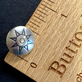 STERLING Silver Star Burst 1/2" Southwest Shank Back Button, #SW-406