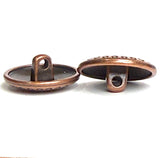 Re-Stocked, Circles Around Flower Copper/Black Southwest Style Button, 11/16" Shank Back, Pack of THREE  # SWC-10-3