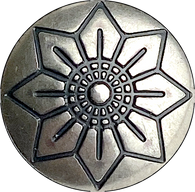 STERLING Montana Rose 1/2" Concho Button, Larger Shank, #SW-407