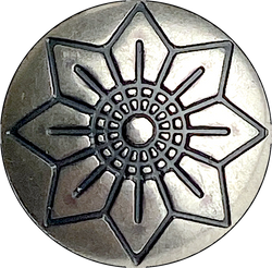 STERLING Montana Rose 1/2" Concho Button, Larger Shank, #SW-407