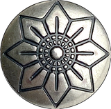 STERLING Montana Rose 1/2" Concho Button, Larger Shank, #SW-407